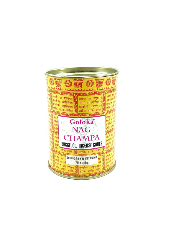 Goloka Nag Champa - Backflow Incense Cones