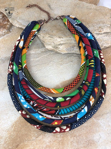 Women’s Dahlia Multi Strand Bib Necklace - Ankara