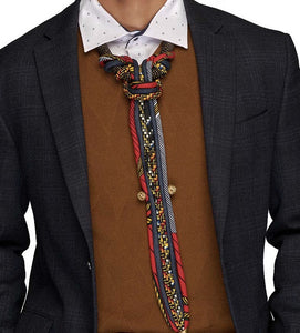 Men’s Necklace Corded Tie - Kente