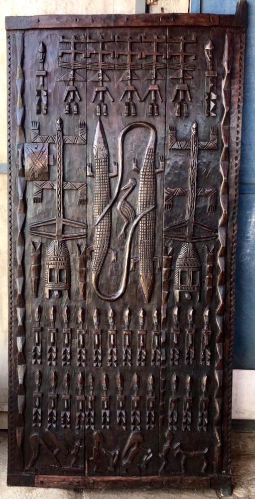 Large Hand Carved Dogon Door
